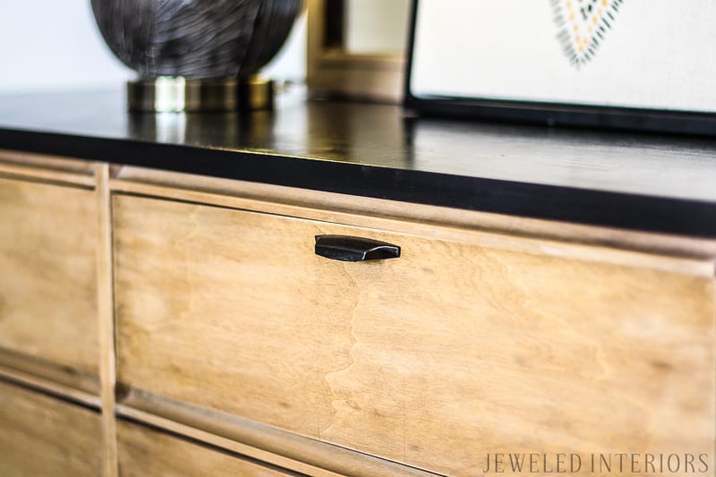 DIY Tutorial! Two-Toned, Rustic, Mid-Century Modern Dresser Make-over: Make  that old furniture AWESOME!!! ⋆ Jeweled Interiors