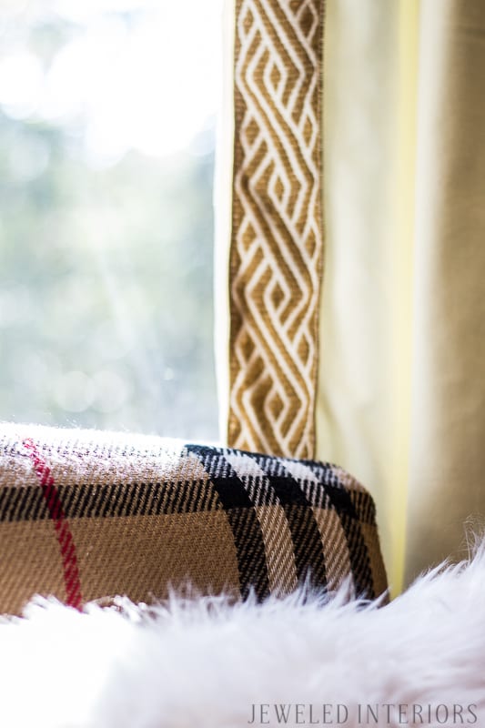 Try this $10 trick to add style to your windows! || mirror, bench, faux, fur, pillow, throw, blanket, lighting, sconce, lamp, milo, baughman, burberry, pillow, pillows, bedroom, winter, fall, seasonal, wayfair, target, west elm, mid centure, pottery barn, hayneedle, 