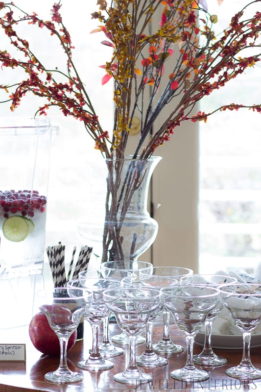 Try this drink for your baby shower || Lime, Cranberry, 7-up, sprite, You have got to check out this baby shower!  Autumn, fall, theme, themed, sprinkle, baby, shower, buffet, girl, recipes, decorations, moody, florals, blush, burgundy, moody, floral, leaves