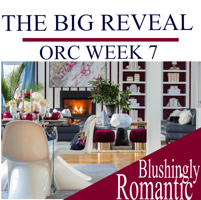 Blushingly Romantic ORC BIG REVEAL// I DIY’ed My Entire Great Room for the Cost of a Sofa!