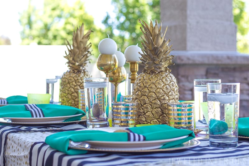 A Look At My Book Club Table Decor - Thrifty Pineapple