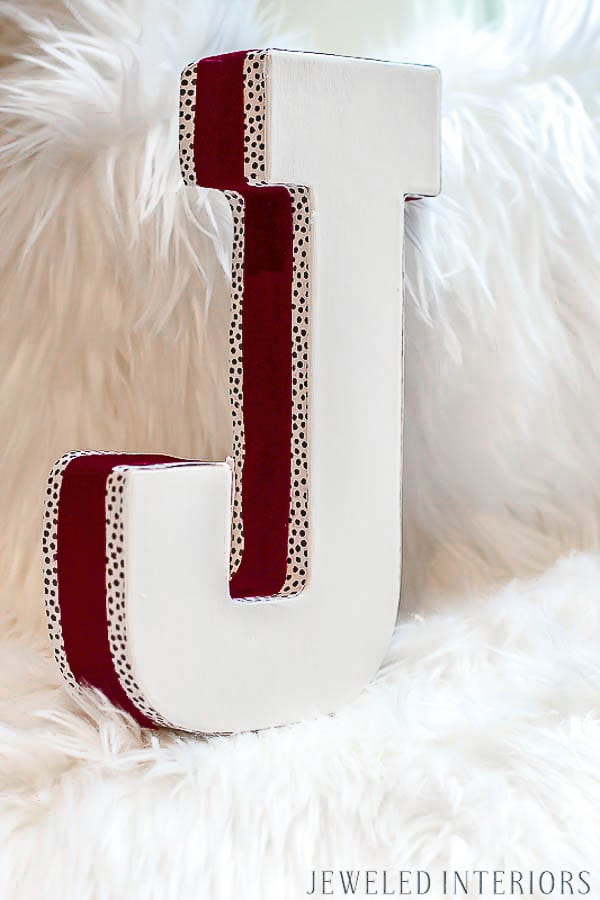 Monogram Stocking holder tutorial   || Jeweledinteriors, stocking, holder, monogram, personalized, fireplace, wreath, mantle, swag, diy, preppy, blush, peach, Burgundy, decor, Christmas, holiday, party, ideas, black, home, tutorial, decorations,  white, gold, tutorial, step by step, ribbon, craft, paintable, paper, ribbon, hobby lobby