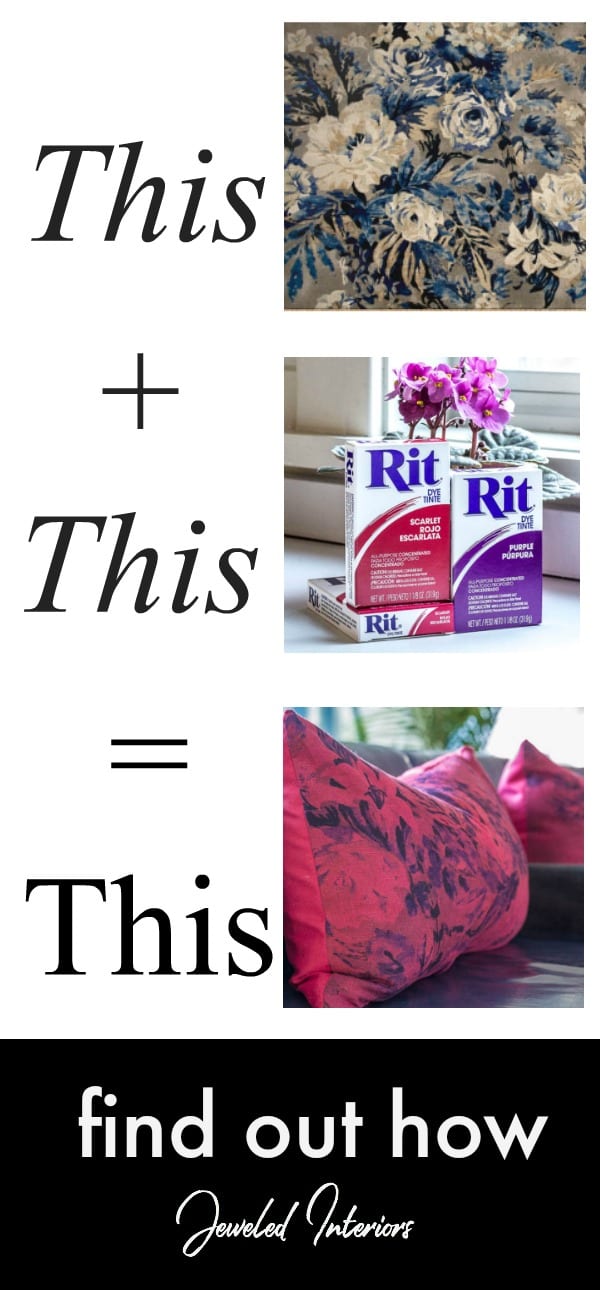 rit dye, ritz dye, dye, fabric, cotton, linen, pillow, pillows, spring, updates, red, purple, before, after