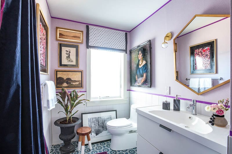 The Purple Bathroom BIG REVEAL!!! Week 4 of the Bathroom Primp and ...