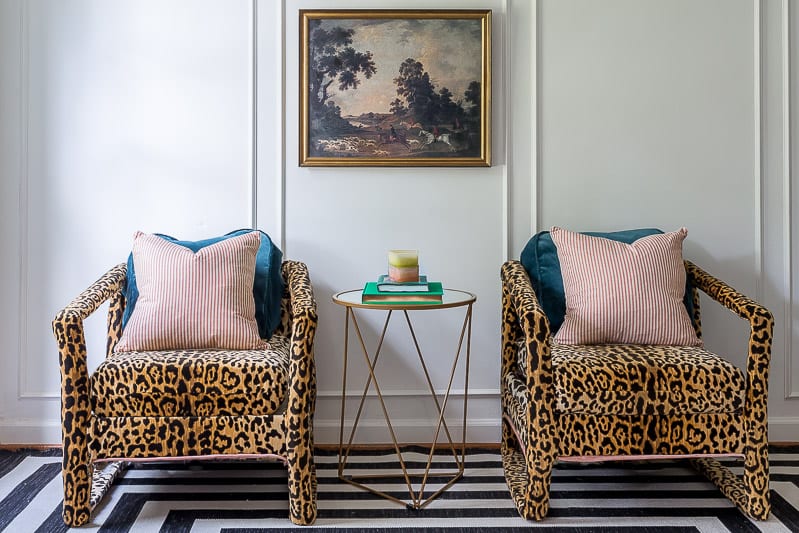 leopard velvet chair