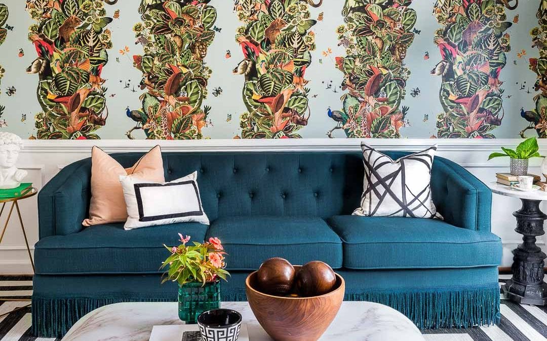 Mic Drop | Milton and King Viva Tropicana Wallpaper | Jeweled Interiors | Fall 2018 ORC Week 5