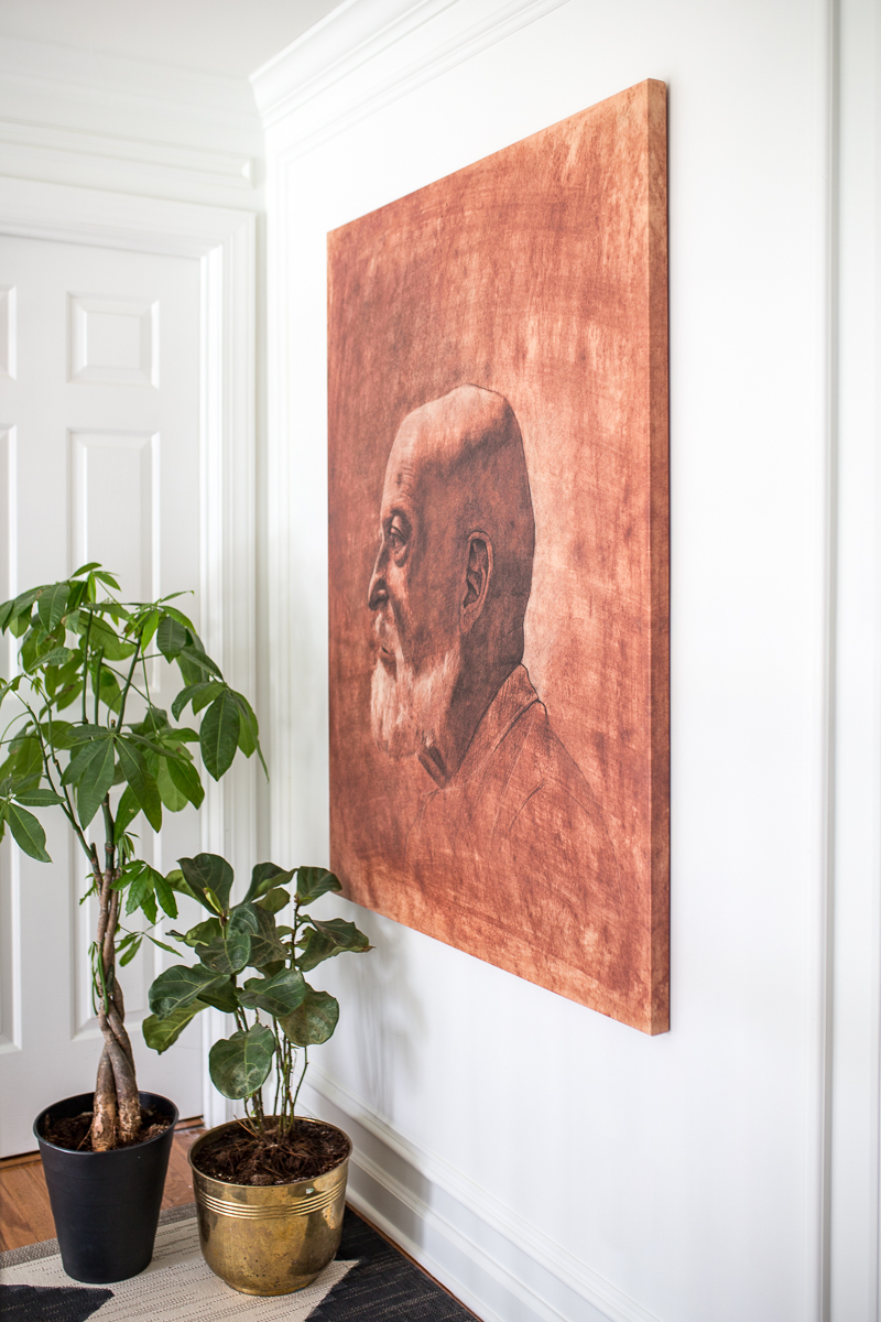 minted art,  black and white rug, jeweled interiors, jewel Marlowe, spring home tour, 2019, custom upholsery, upholstered headboard , fed,