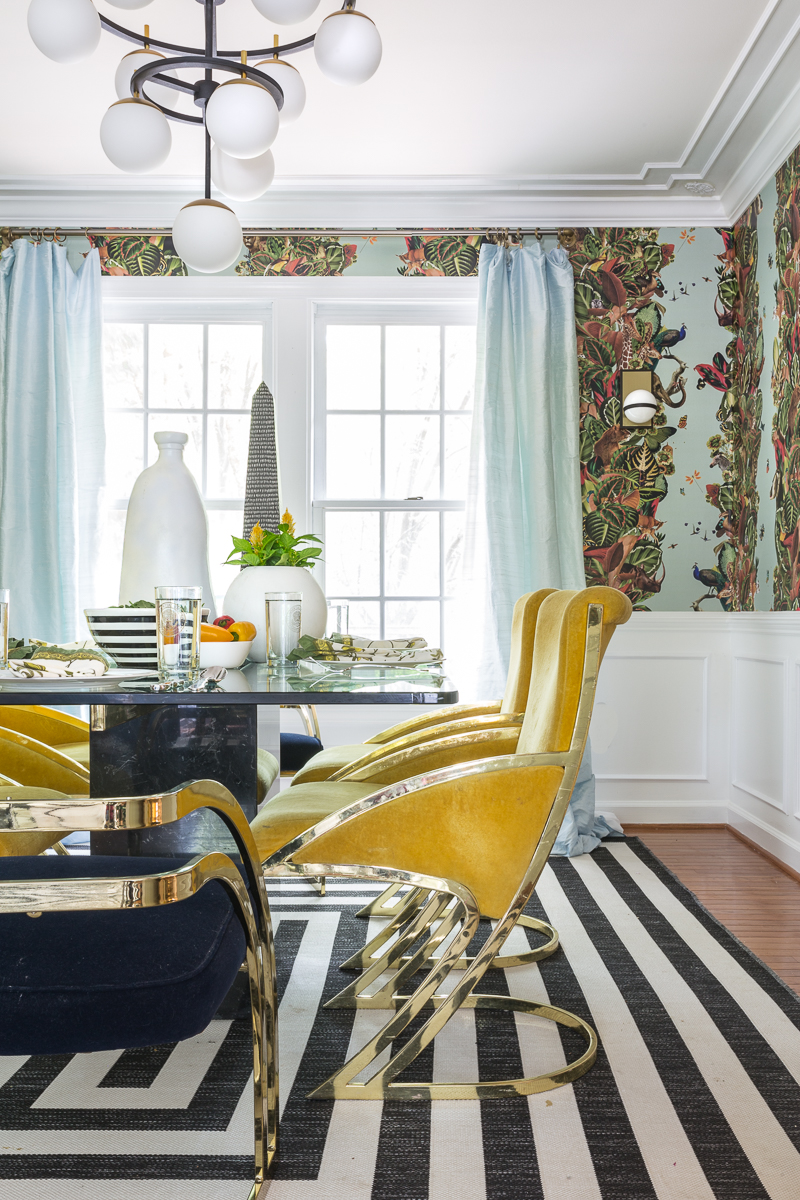 jeweled interiors, 2019 Summer Home Tour, living room, dining room, bedroom, master, entryway, wallpaper, maximalist, maximalism, moulding, chandeliers