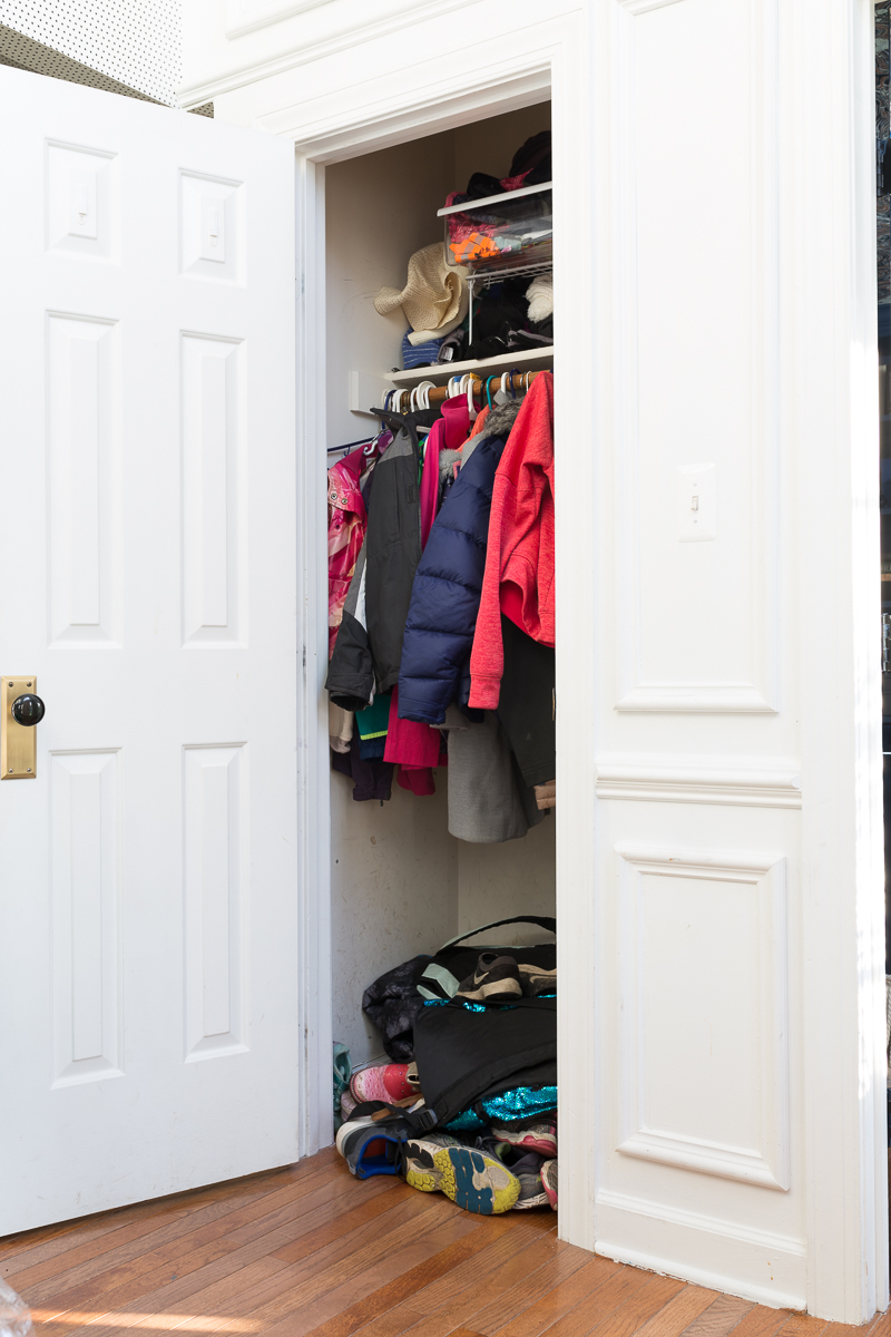 BEFORE PIC of a great hall Closet Makeover