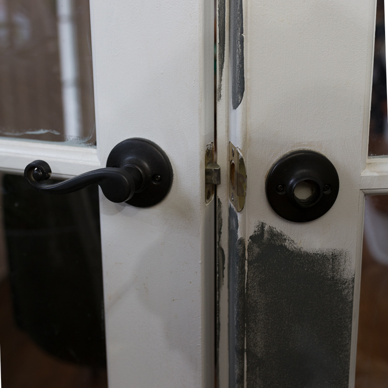 French door deals handles with locks