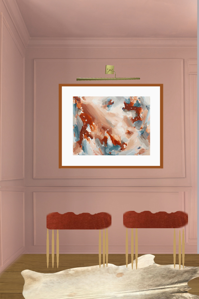 sulking room pink, Hinkley, modern sconces, picture light, brass, lamps plus, fall 2020, one room challenge, jewel Marlowe, cb2, azalea, dining room, ikea hack