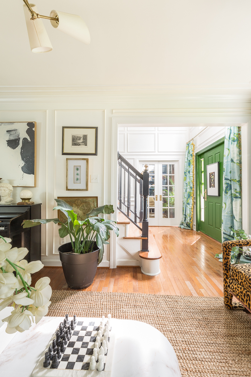 Have your seen the Jeweled Interiors home tour? colorful home, Jewel Marlowe Home Tour, summer 2020, jeweled interiors portfolio, wallpapered closet, blue office