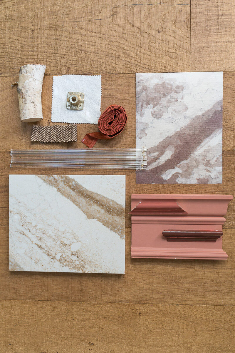 farrow and ball, red earth, primer, Metrie moulding, dining room, terra cotta, jeweled interiors, one room challenge, 2020, mood board
