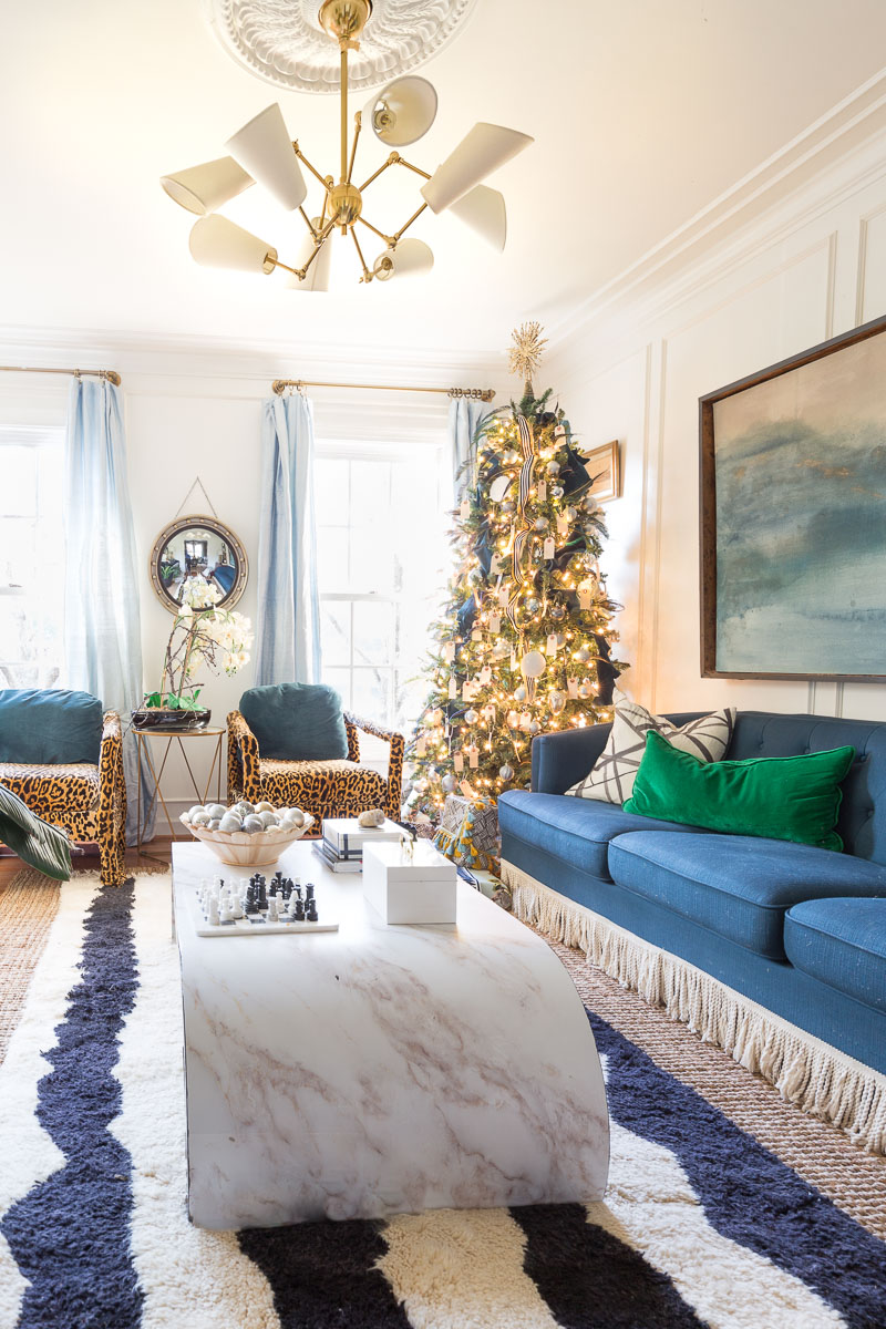 Art Deco Christmas tree, Great Gatsby Party, Great Gatsby Christmas, speak easy pampas grass tree, fringe 1920's tree, leopard chair, The Curious Department