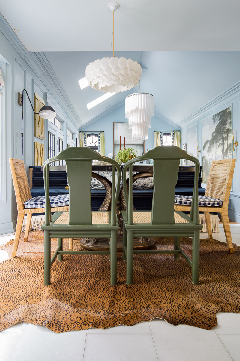 You have to see this! setting plater, spring One Room Challenge, 2019, jeweled interiors, farrow and ball, Thomas Mach interiors, Thomas Mach interiors, Metrie Moulding, Art Deco chair, week 3