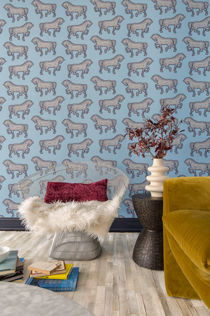 Schumacher Wallpaper in the Entryway and TV Room!!! ⋆ Jeweled