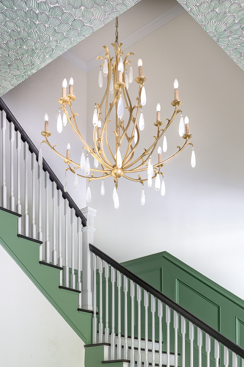 Hudson Valley, Prosecco, Corbett Lighting, entryway, chandelier