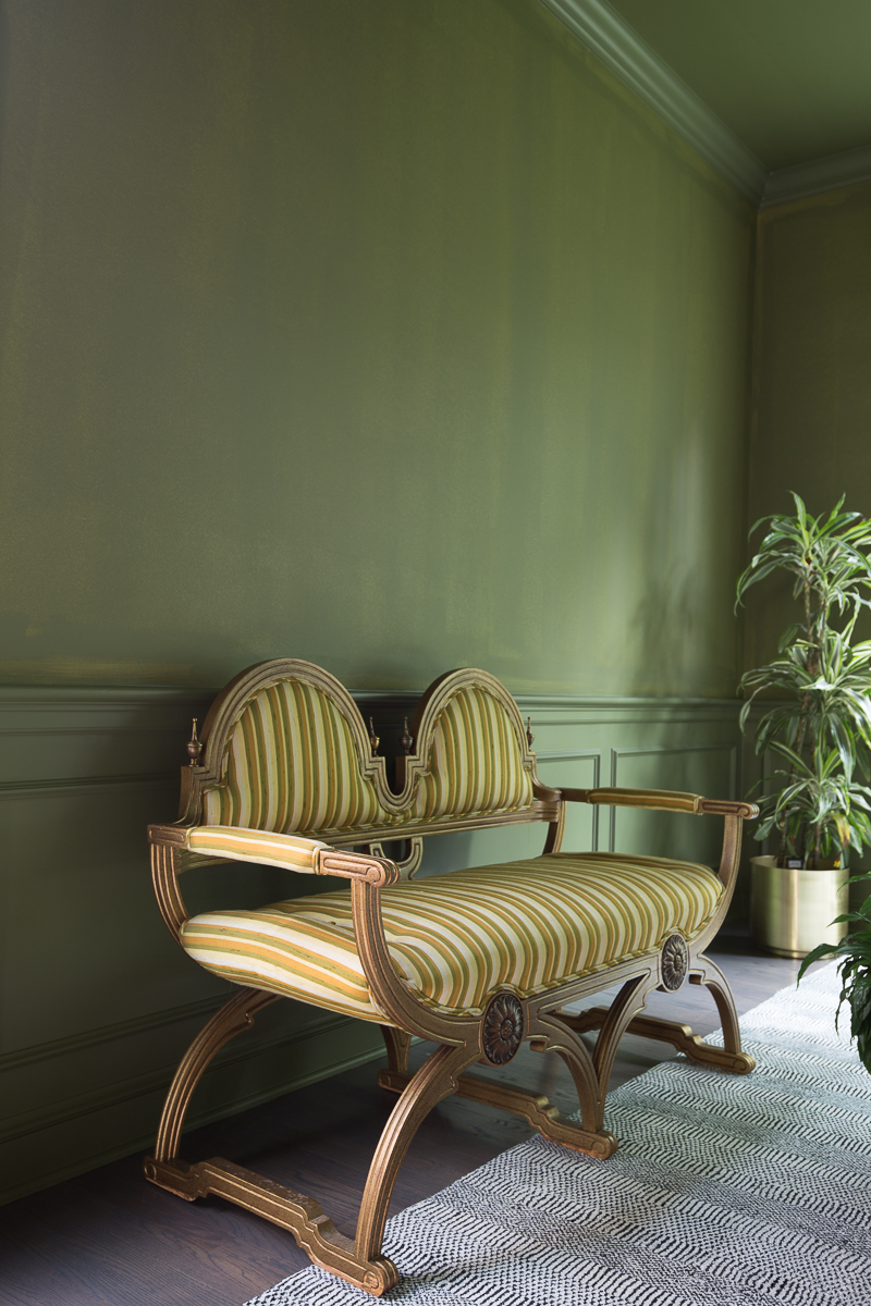 Bancha Green, Farrow and Ball, Rangwali, one room challenge, before and after, paint trends 2023